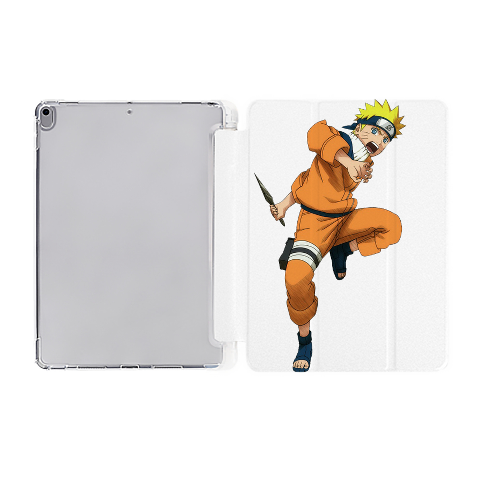 （画像用） NARUTO -ナルト- うずまき ナルト Uzumaki Naruto IPad ケース ペン収納付き 三つ折りスタンド PUレザー×シリコン 対応機種9.5/10.5/10.9インチ
